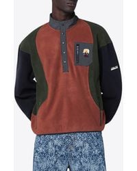 Brain Dead - Colorblocked Buttoned Sweatshirt - Lyst