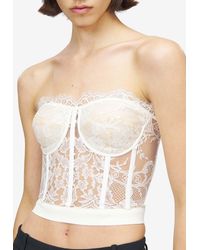 McQueen - Lace Strapless Corset Top - Lyst