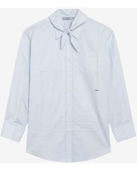 Prada - Long-Sleeved Shirt With Scarf - Lyst