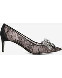 Rene Caovilla - 60 Pointed-Toe Lace Pumps - Lyst