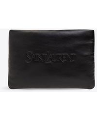 Saint Laurent - Small Puffy Leather Pouch Bag - Lyst