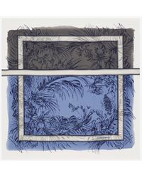 Ferragamo - Gravure Print Silk Scarf - Lyst