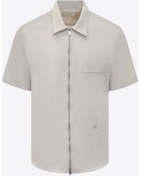 Courreges - Short-Sleeved Zip-Up Shirt - Lyst