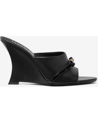 Versace - Gianni Ribbon 95 Wedge Mules - Lyst