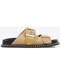 Chloé - Rebecca Suede Slides - Lyst