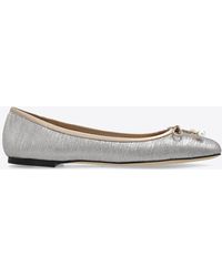 Jimmy Choo - Elme Leather Ballet Flats - Lyst