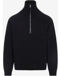 Tom Ford - Half-Zip Wool Blend Sweater - Lyst