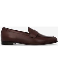 Max Mara - Regentmoc Leather Loafers - Lyst