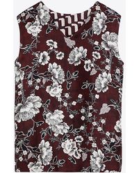 Max Mara - Timeless Reversible Floral Silk Camisole Top - Lyst