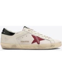 Golden Goose - Super-Star Leather And Mesh Sneakers - Lyst