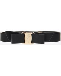 Ferragamo - Vara Bow Leather Bracelet - Lyst