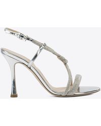 Ninalilou - Mya 95 Embellished-Knot Sandals - Lyst