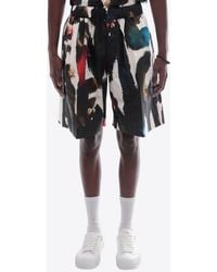 McQueen - Printed Bermuda Shorts - Lyst