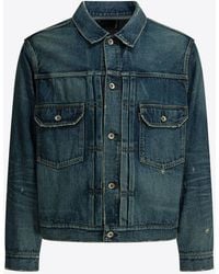 Sacai - Washed Denim Jacket - Lyst