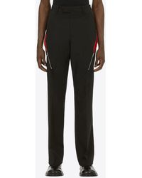 Ferragamo - Tapered Zip-Detail Tailored Pants - Lyst