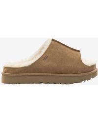 UGG - Suede Slippers With Embossed-Logo - Lyst