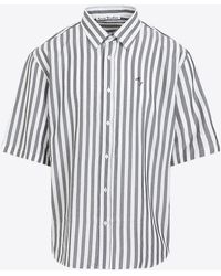 Acne Studios - Striped Short-Sleeved Shirt - Lyst