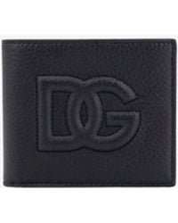 Dolce & Gabbana - Bi-Fold Dg Logo Leather Wallet - Lyst