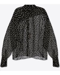 Dolce & Gabbana - Polka Dot Print Silk Sheer Shirt - Lyst