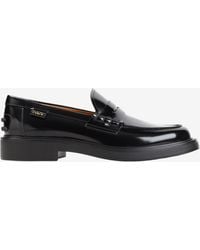 Tod's - Brushed Leather Penny Loafers - Lyst