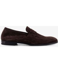 Tom Ford - Suede Loafers With Embossed-T - Lyst