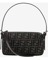Fendi - Small Ff Jacquard Vanity Pouch Bag - Lyst