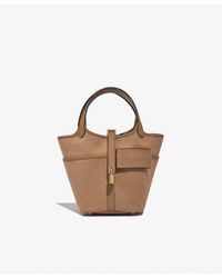 HermÃ¨s Micro Lucky Daisy Picotin In Chai / Rose / White Swift With Palladium Hardware in Pink 