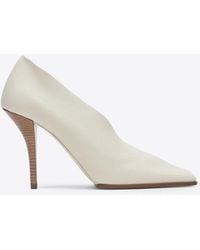 Alaïa - 90 Square-Toe Nappa Leather Pumps - Lyst