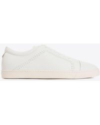 Giorgio Armani - Leather Low-Top Sneakers - Lyst
