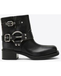 Miu Miu - Vintage Leather Ankle Boots - Lyst
