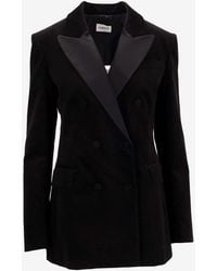 P.A.R.O.S.H. - Clalu Double-Breasted Tuxedo Blazer - Lyst