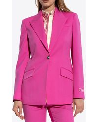 Versace - Single-Breasted Wool Blazer - Lyst