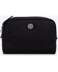 Tory Burch - Virginia Curved Logo Toiletry Bag - Lyst