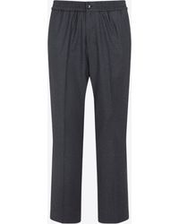 Ami Paris - Elasticated Waist Wool Pants - Lyst
