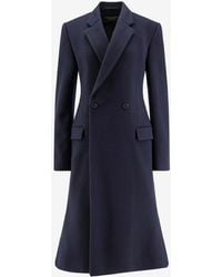 Balenciaga - Godet Double-Breasted Wool Coat - Lyst