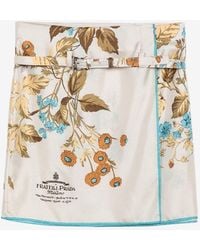 Prada - Floral Print Mini Skirt - Lyst