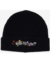 Off-White c/o Virgil Abloh - Floral Bookish Ribbed Beanie - Lyst