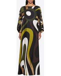 PUCCI - Marmo Print Silk Maxi Kaftan - Lyst