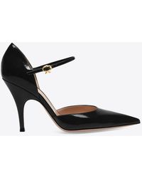 Gianvito Rossi - Sofia D'Orsay 95 Leather Heeled Pumps - Lyst