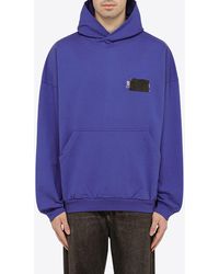 Balenciaga - Logo-Printed Hooded Sweatshirt - Lyst
