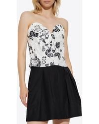 Max Mara - Palermo Printed Silk Corset Top - Lyst
