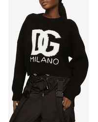 Dolce & Gabbana - Dg Logo Knitted Sweater - Lyst