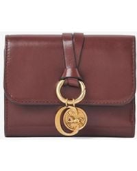Chloé - Small Alphabet Tri-Fold Leather Wallet - Lyst