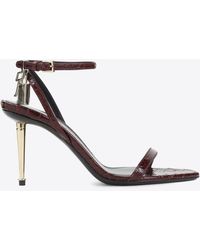 Tom Ford - Padlock-Detail Stiletto-Heel Sandals - Lyst