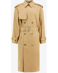 Burberry - Silk-Blend Belted Trench Coat - Lyst