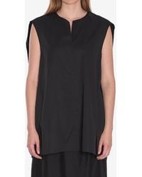 The Row - Owen Oversized V-Neck Top - Lyst