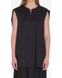 The Row - Owen Oversized V-Neck Top - Lyst