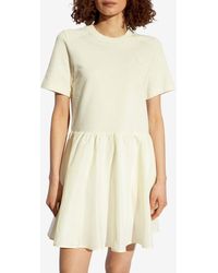 Moncler - Logo Patch Mini Flared Dress - Lyst