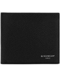 Givenchy - Logo Stamp Leather Bi-Fold Wallet - Lyst
