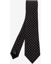 Giorgio Armani - Logo Jacquard Silk Tie - Lyst